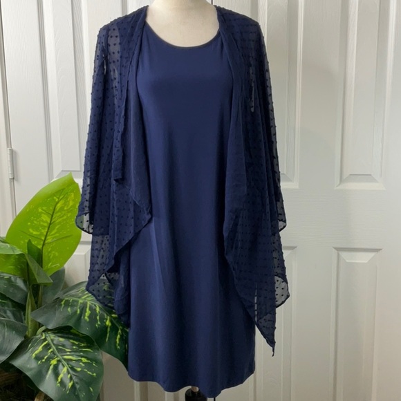 Studio One - Sandra Darren 75827 - Open Front Jacket Sheath Dress  Size S - Picture 13 of 15